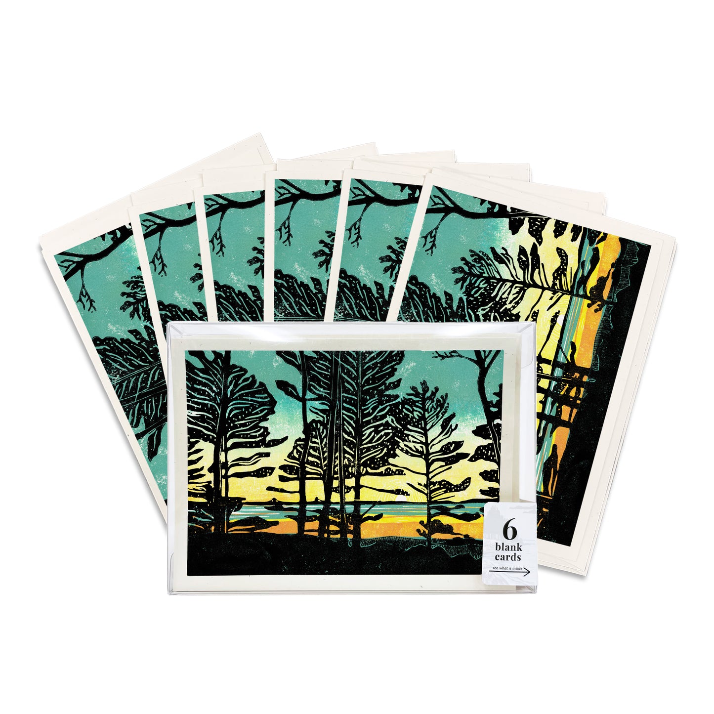 Home Greeting Card - A boxed set of six casually elegant cards featuring Mackinac Island art by printmaker Natalia Wohletz of Peninsula Prints.