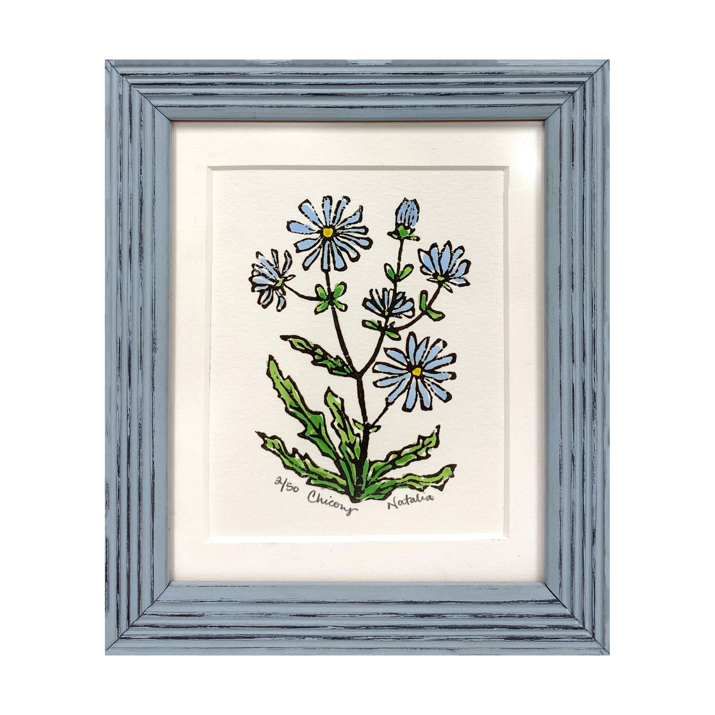 Chicory Original Block Print