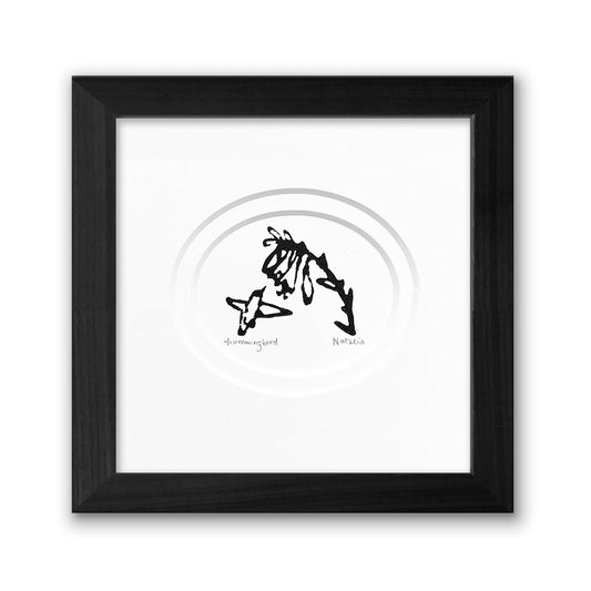 Mini Hummingbird Original Block Print