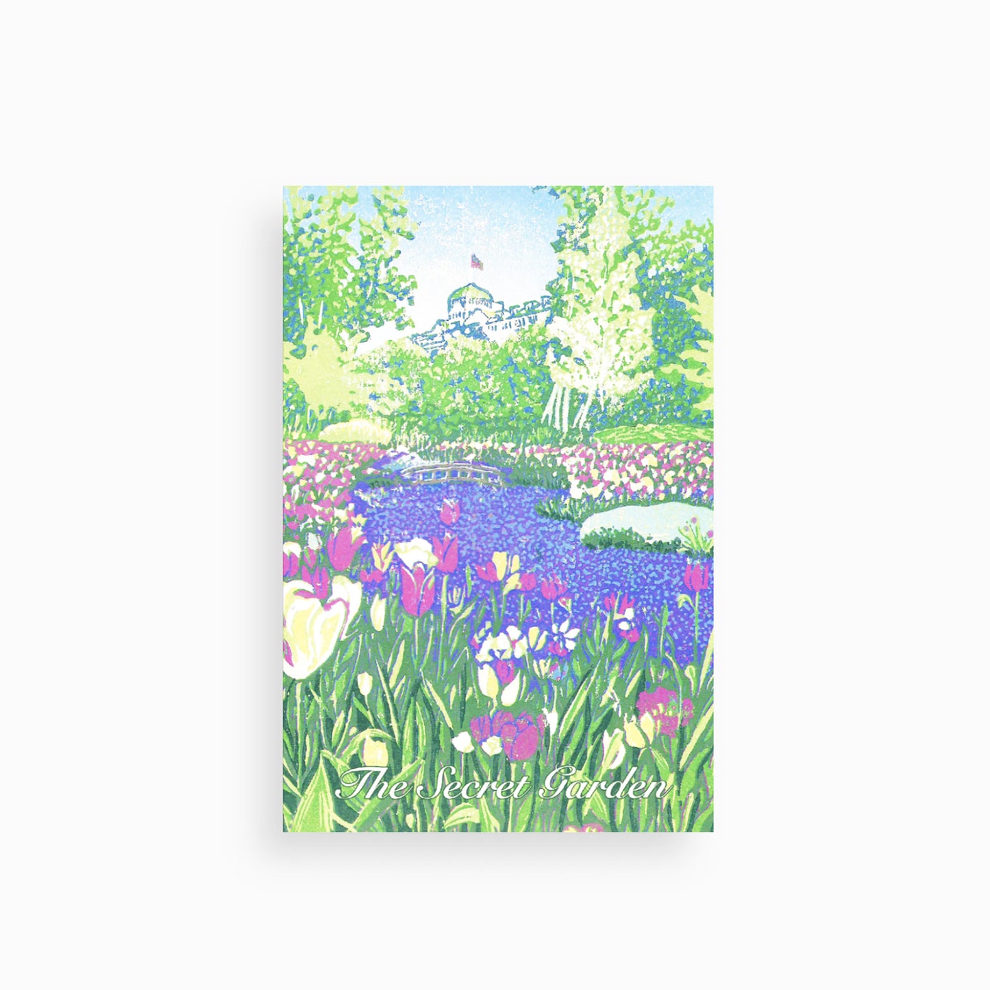 The Secret Garden Postcard (with text) by Natalia Wohletz of Peninsula Prints.