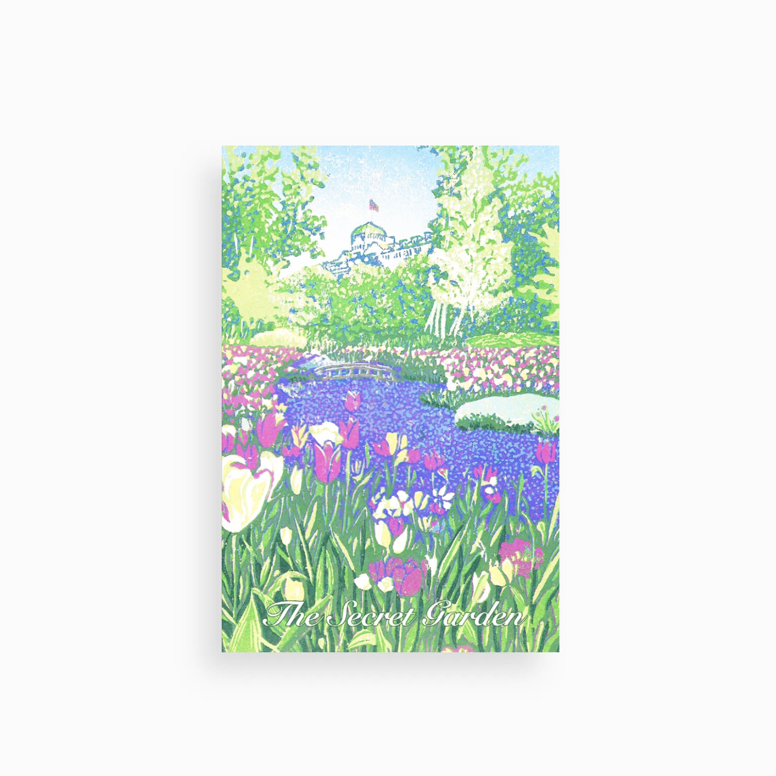 The Secret Garden Postcard (with text) by Natalia Wohletz of Peninsula Prints.