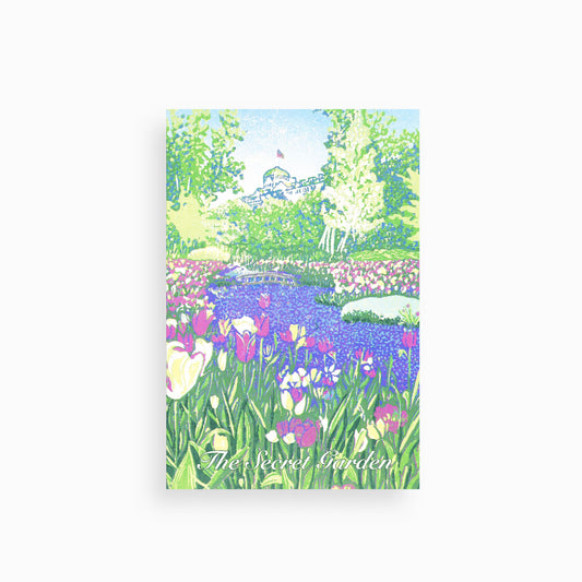 The Secret Garden Postcard (with text) by Natalia Wohletz of Peninsula Prints.