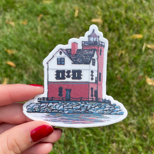 Rounding the Island Vinyl Sticker