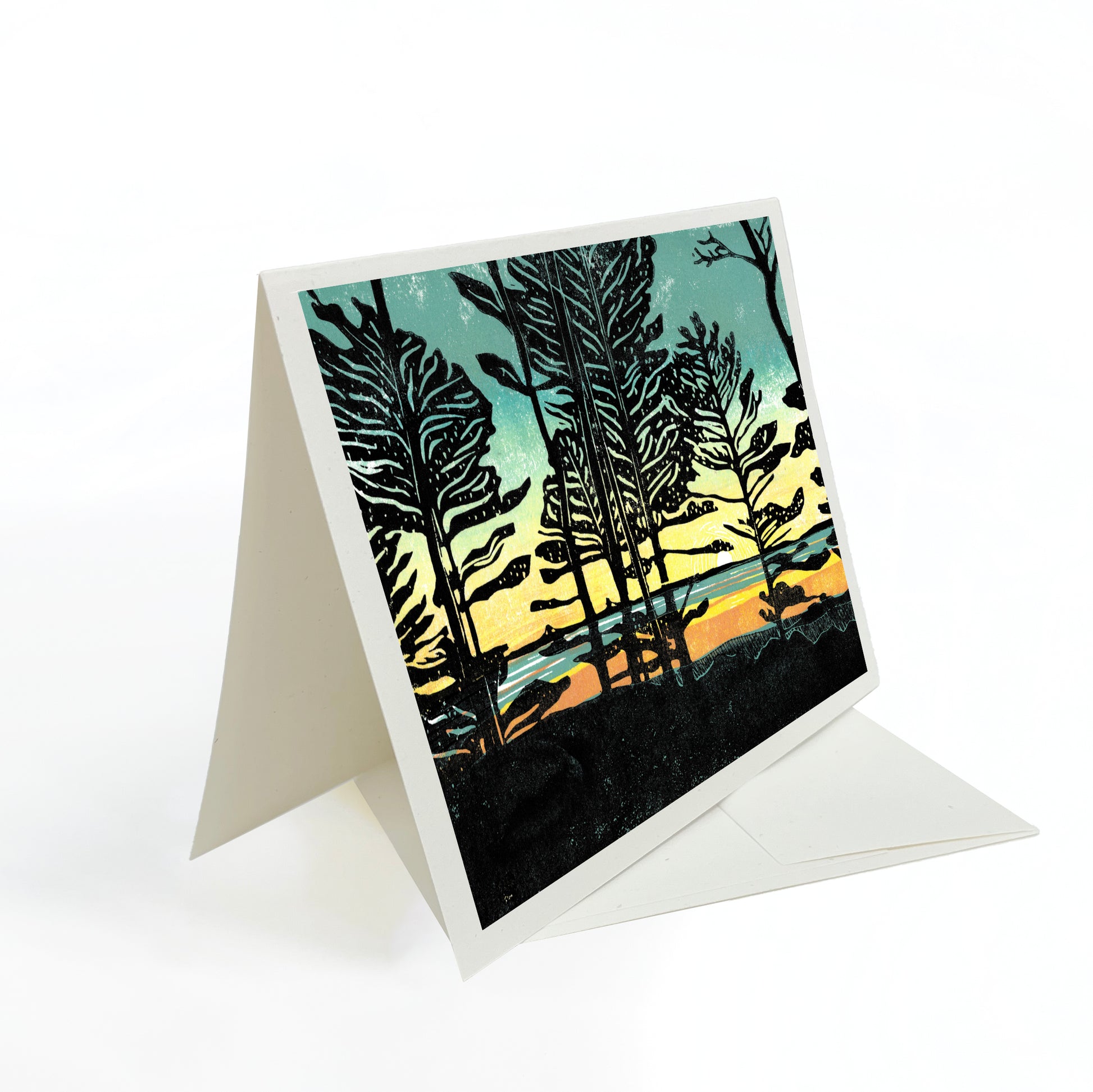 Home Greeting Card - A casually elegant card featuring Mackinac Island art by printmaker Natalia Wohletz of Peninsula Prints.