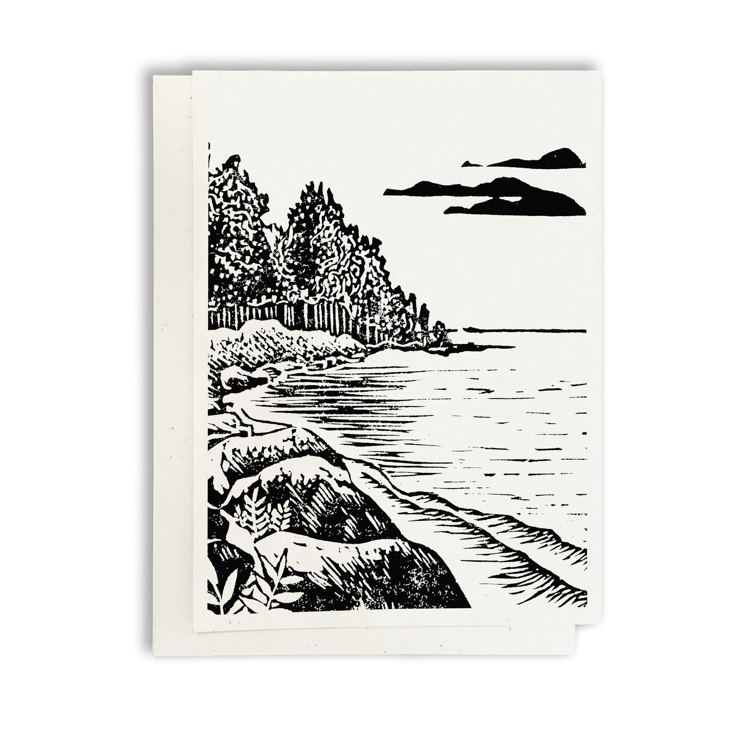 A casually elegant card featuring Michigan landscapes art by Natalia Wohletz titled Peninsula.