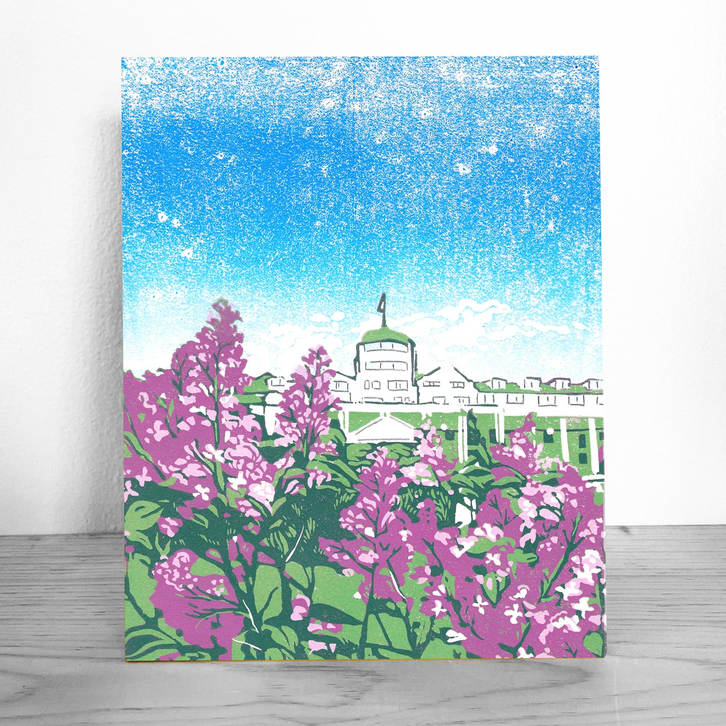 Mackinac Island art by Natalia Wohletz of Peninsula Prints titled June at the Grand.