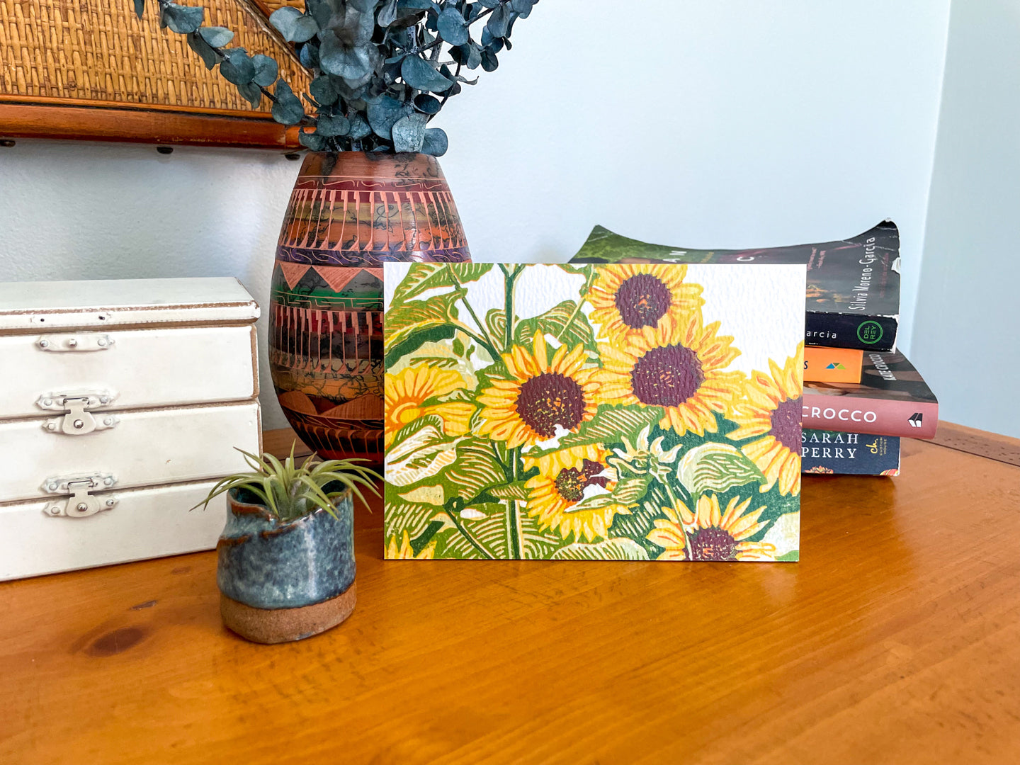 Sunflower Patch Giclée Fine Art Print by printmaker Natalia Wohletz of Peninsula Prints.