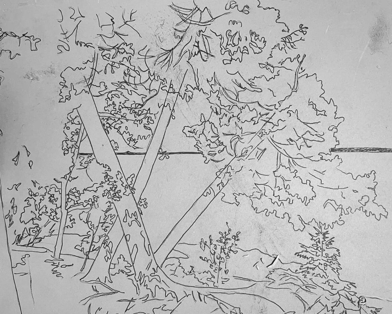 Cedar Beach block at drawing stage.