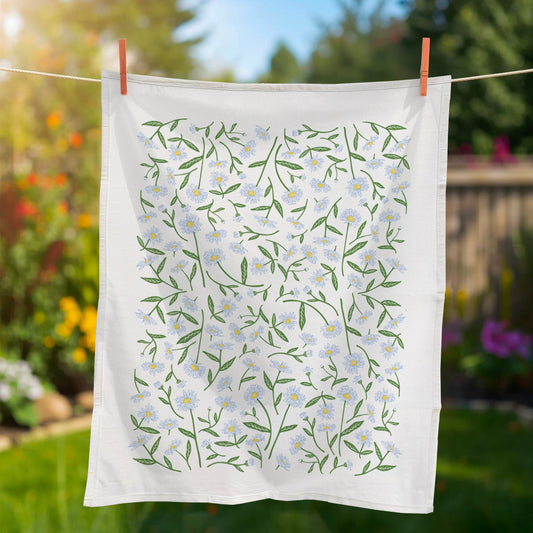 Flour Sack Kitchen Towel - Daisy Garden