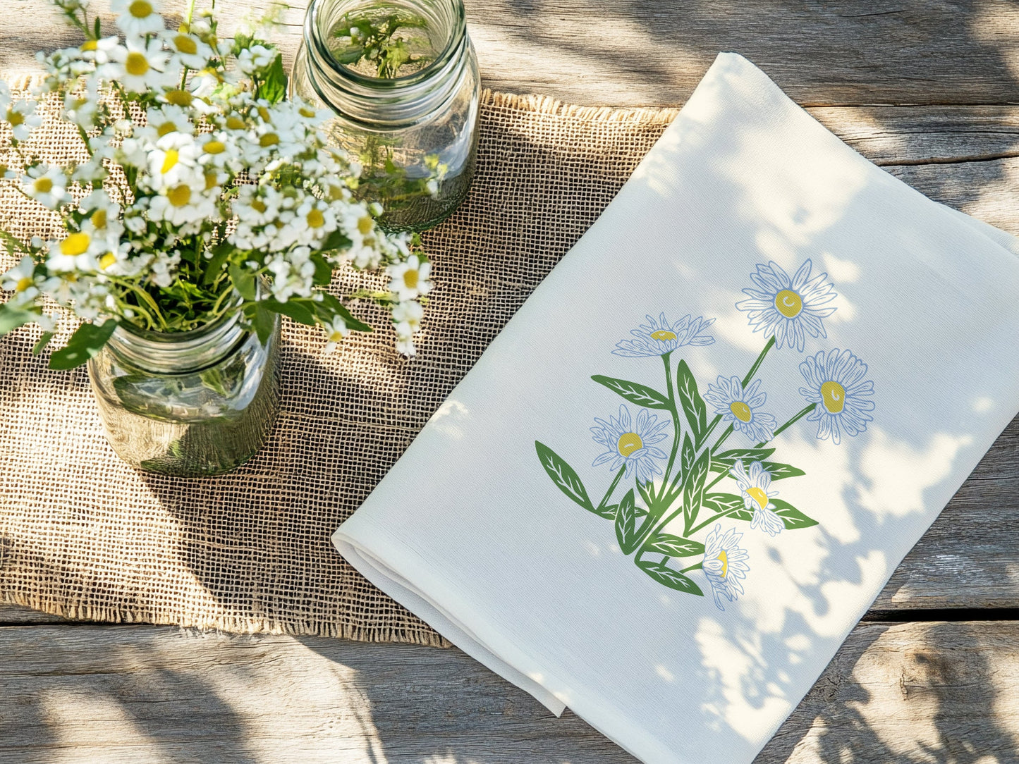 Flower Sack Kitchen Towel - Daisy