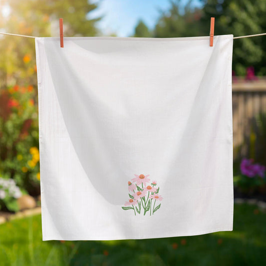 Flour Sack Kitchen Towel - Echinacea