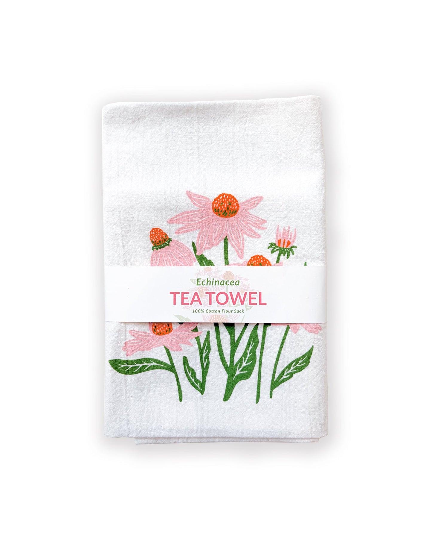 Flour Sack Kitchen Towel - Echinacea