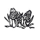 Mini Morels Original Block Print by Natalia Wohletz of Peninsula Prints.