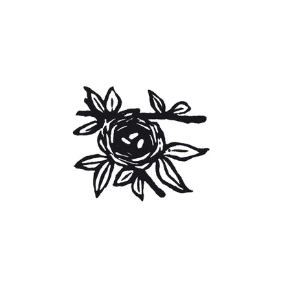 Mini Nest Original Block Print by Natalia Wohletz of Peninsula Prints.