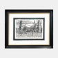 Framed horse art by Natalia Wohletz of Peninsula Prints, Milford & Mackinac Island, Michigan, titled Morning Frolic #1.