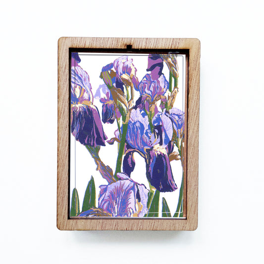 Purple Irises Magnet