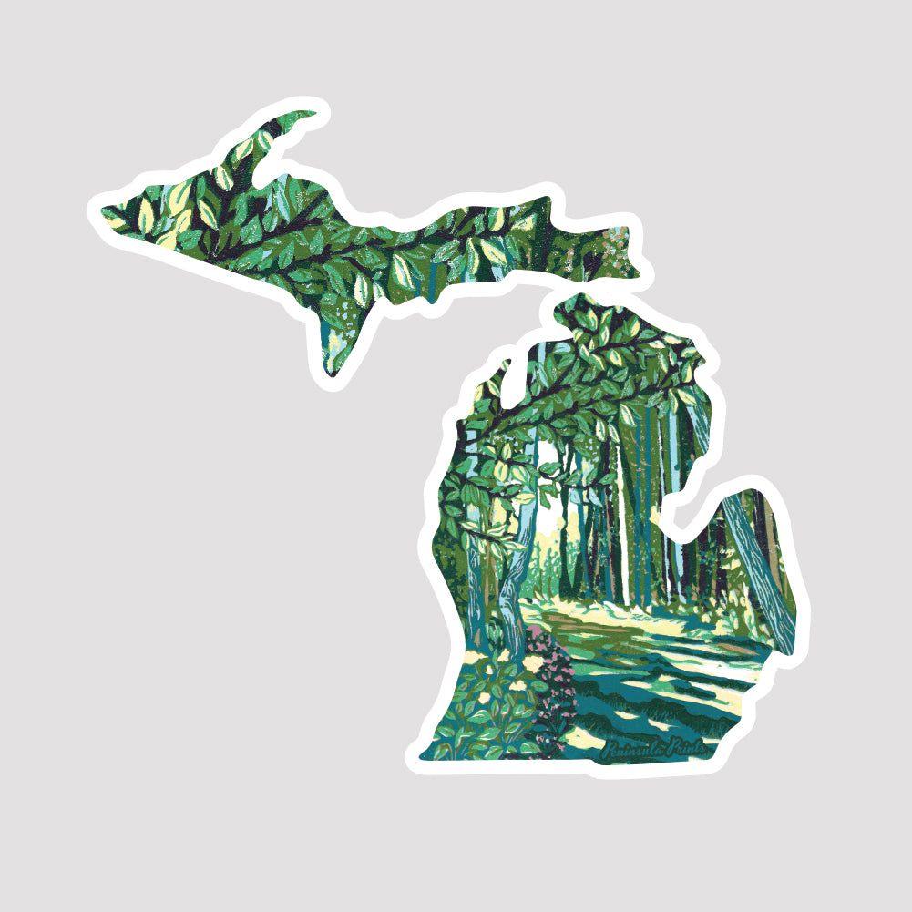 Michigan Cedar Trail Vinyl Sticker