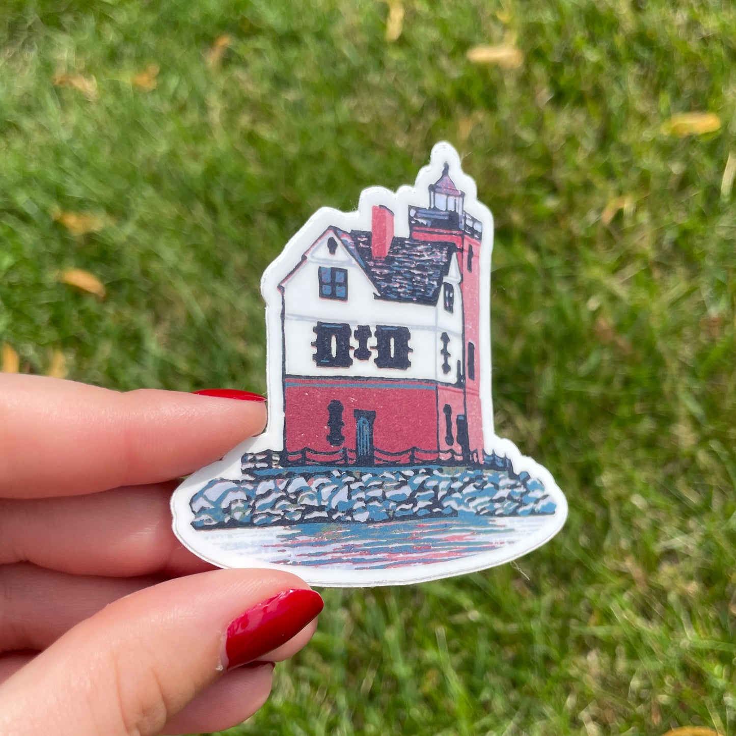 Rounding the Island Vinyl Sticker