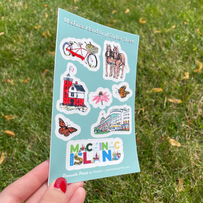 Mackinac Island Collection Vinyl Sticker Sheet