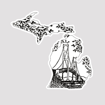 Michigan Mighty Mac Vinyl Sticker