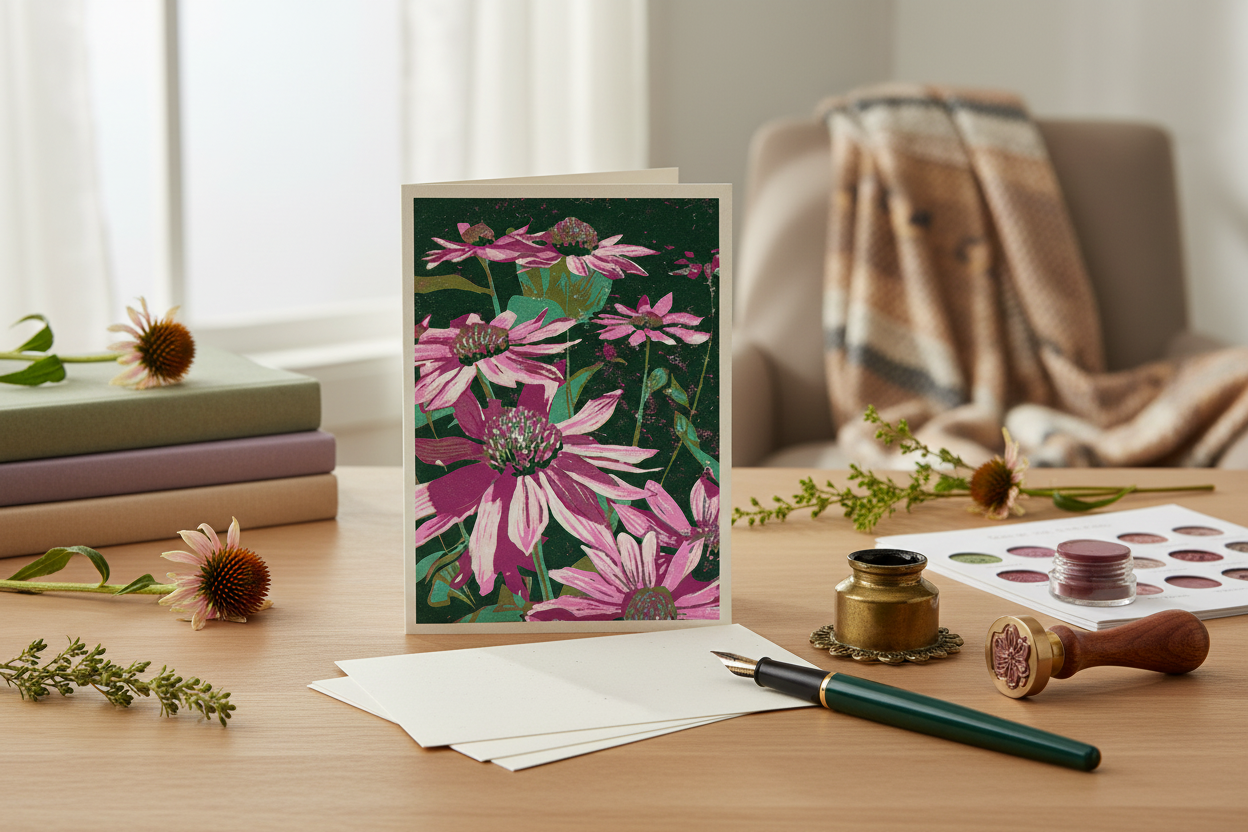 Echinacea Greeting Card Lifestyle Image