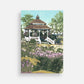 Mackinac Island Postcard featuring a block print of Mission Point Resort's gazebo by Natalia Wohletz.