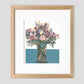 Bouquet Original Block Print.  Contemporary floral wall art by Natalia Wohletz of Peninsula Prints.  Jane Seymour (of “Somewhere in Time” fame) Moulding Collection by FOTIOU frame.