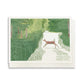 A casually elegant card featuring Michigan wildlife art by Natalia Wohletz titled Doe Crossing.