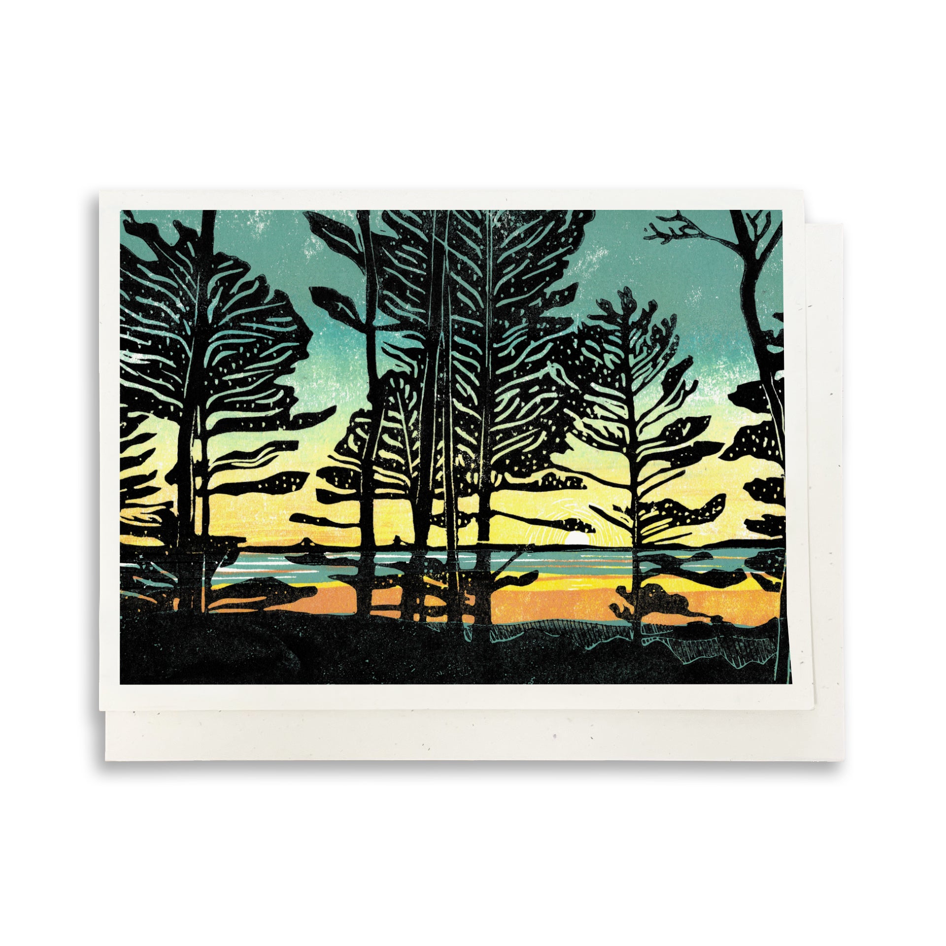 Home Greeting Card - A casually elegant card featuring Mackinac Island art by printmaker Natalia Wohletz of Peninsula Prints.