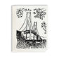 A casually elegant card featuring Mackinac Bridge art by Natalia Wohletz titled Mighty Mack Shore View.