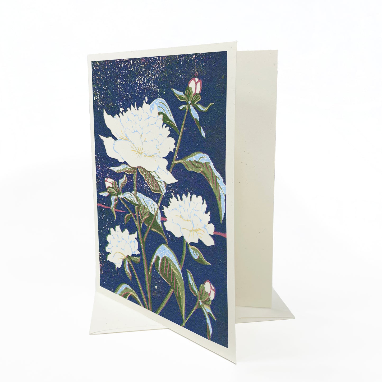 A casually elegant card featuring floral art by Natalia Wohletz titled Peony.