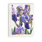 A casually elegant card featuring floral art by Natalia Wohletz titled Purple Iris.