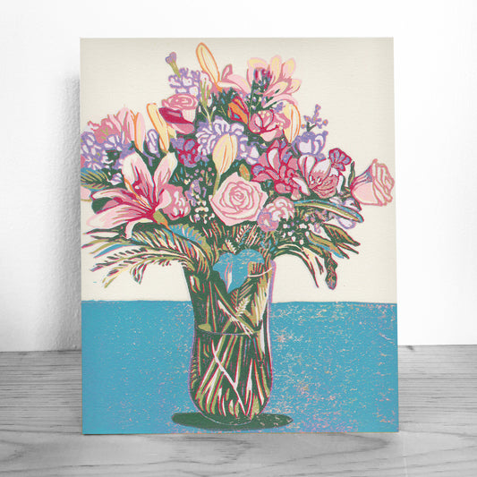 Contemporary floral art by Natalia Wohletz of Peninsula Prints titled Bouquet.