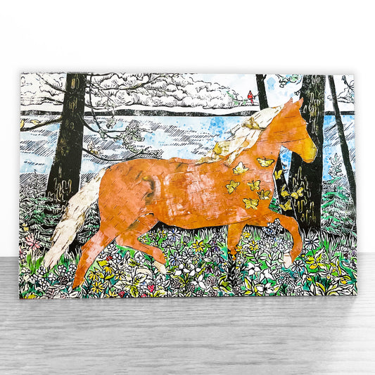 Morning Frolic Giclée Fine Art Print by printmaker Natalia Wohletz of Peninsula Prints.