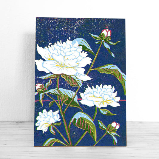 Peony Giclée Fine Art Print by printmaker Natalia Wohletz of Peninsula Prints.