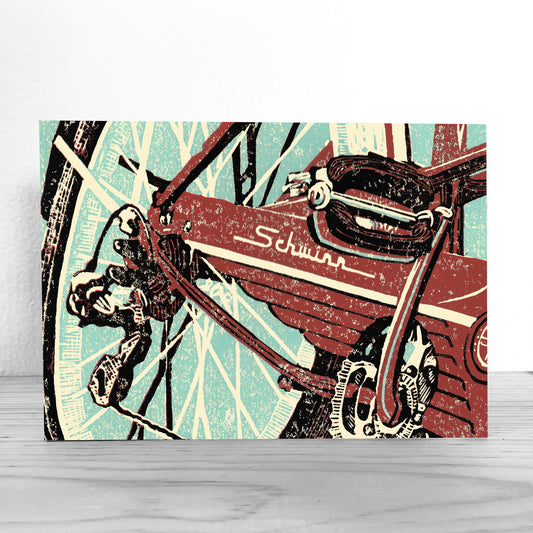 Schwinn Giclée Fine Art Print by printmaker Natalia Wohletz of Peninsula Prints.