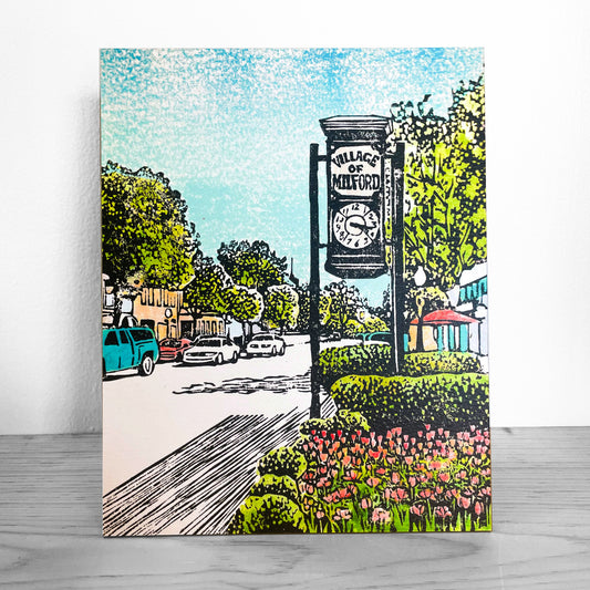 Village of Milford Giclée Fine Art Print by Natalia Wohletz of Peninsula Prints, Milford, Michigan.