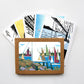 A casually elegant card set featuring sailing art by Natalia Wohletz of Peninsula Prints.