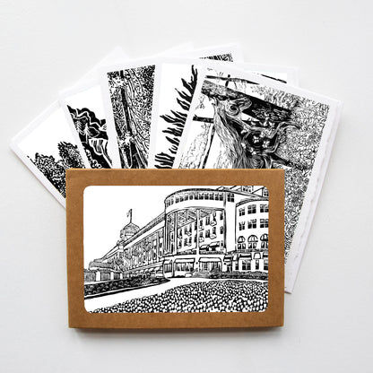 A casually elegant card set featuring Mackinac Island art by Natalia Wohletz.