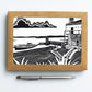 A casually elegant card featuring Mackinac Island art by Natalia Wohletz titled Fort Mackinac.