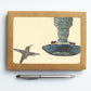 A casually elegant card set featuring Michigan wildlife art by Natalia Wohletz titled Hummingbird & Feeder.
