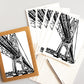 A casually elegant card set featuring Mackinac Bridge art by Natalia Wohletz titled Mighty Mack